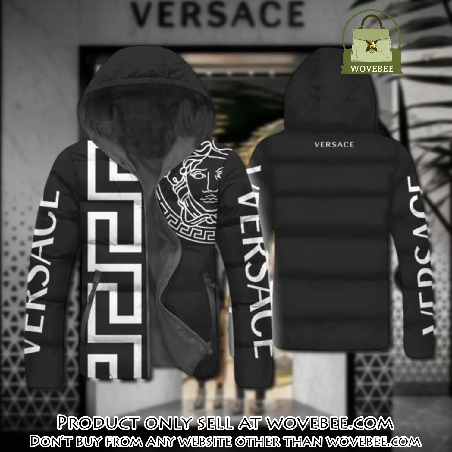 Versace downfilled coat ultralight down jacket outdoor jacket warm outwear dfj1024 wvb0810510